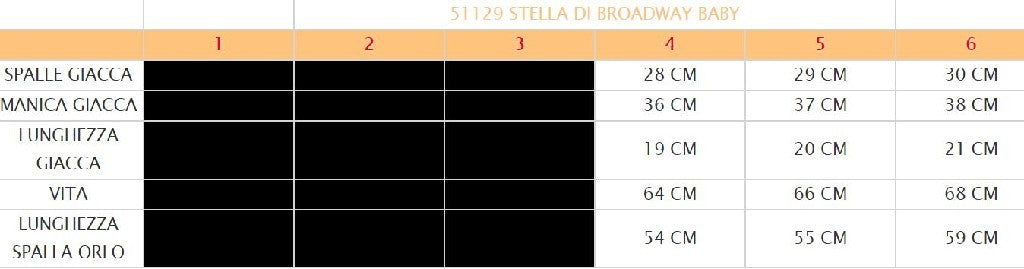 Costume vestito di carnevale Stella di Broadway bambina 4-6 anni
