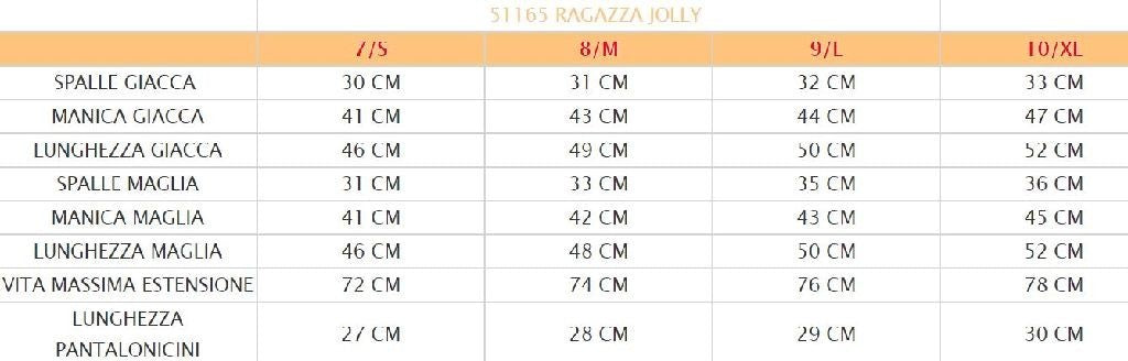 Costume vestito di carnevale Ragazza Jolly bambina da 7S a 10XL