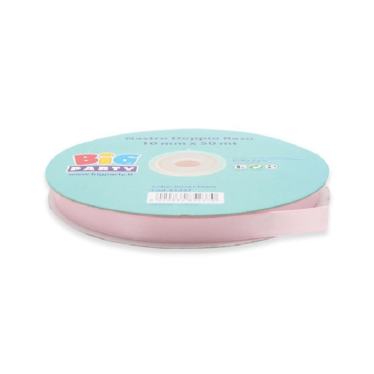 Nastro doppio raso Rosa chiaro 10 mm 50 mt