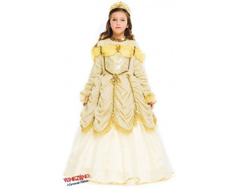 Costume vestito di carnevale Principessa Bella bambina da 3 a 6 anni