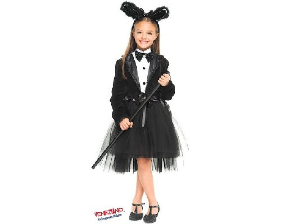 Costume vestito di carnevale Miss Play Boy bambina da 3 a 6 anni