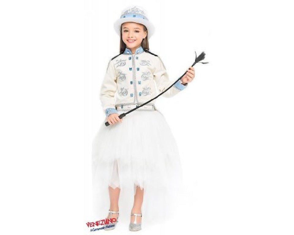 Costume vestito di carnevale Lady Cavallerizza bambina da 3 a 6 anni
