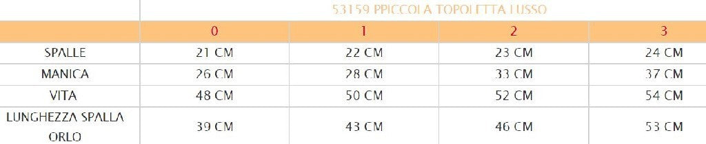 Costume vestito di carnevale piccola Topoletta bambina da 0 a 3 anni