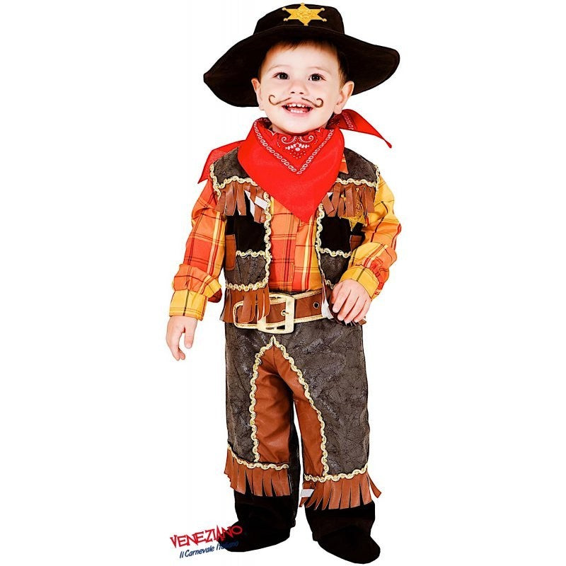 Costume vestito di carnevale piccolo Cowboy bambino da 0 a 3 anni