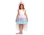 Costume vestito di carnevale Principessa Arcobaleno bambina da 4 a 6 anni