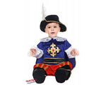 Costume vestito di carnevale dolce Moschettiere bambino da 3 a 12 mesi