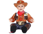 Costume vestito di carnevale piccolo Sceriffo bambino da 3 a 12 mesi
