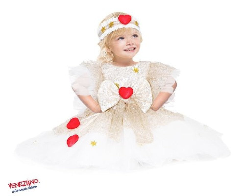 costume vestito di carnevale Principessa Cuore bambina da 3 a 12 mesi