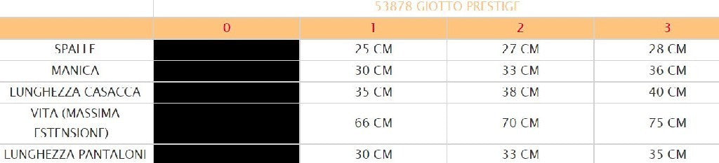 Costume vestito di carnevale Giotto Prestige bambino da 1 a 3 anni