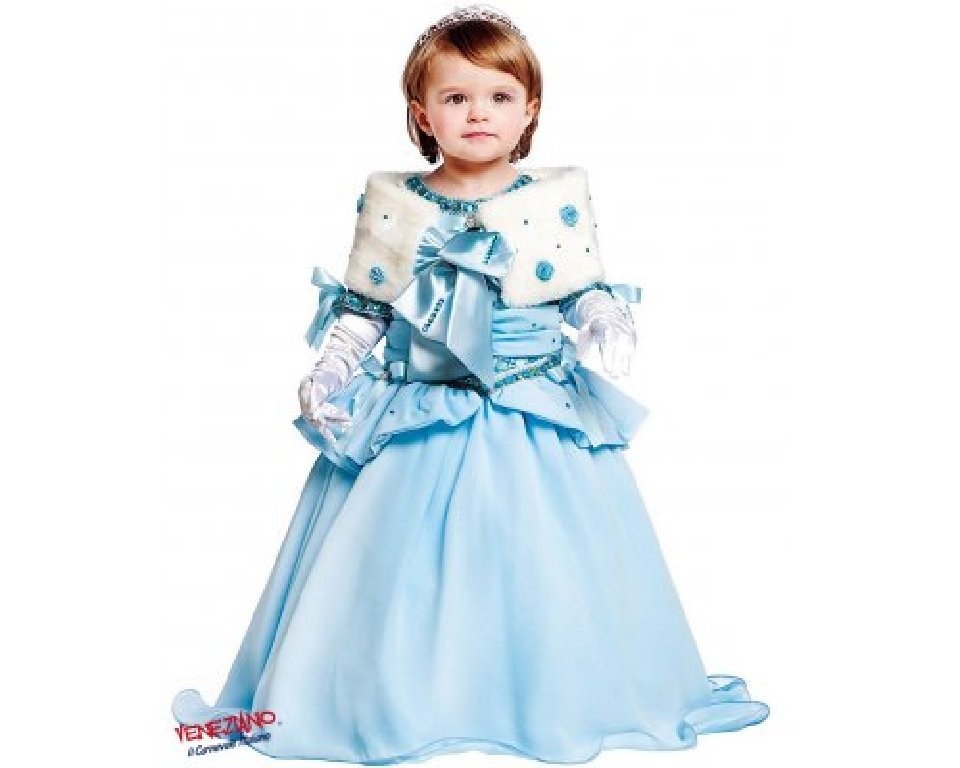 Costume vestito di carnevale Principessa da ballo bambina da 0 a 3 anni