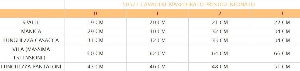 Costume vestito di carnevale Zorro Cavaliere mascherato bambino da 0 a 3 anni