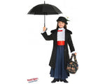 Costume vestito di carnevale Tata Mary Poppins bambina da 3 a 6 anni