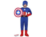 Costume vestito di carnevale Capitan America bambino da 4 a 6 anni