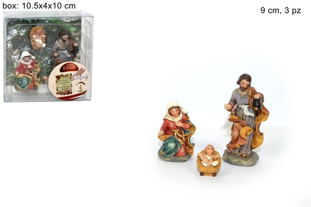 Pastore statuine Natività 9 cm di resina per presepe