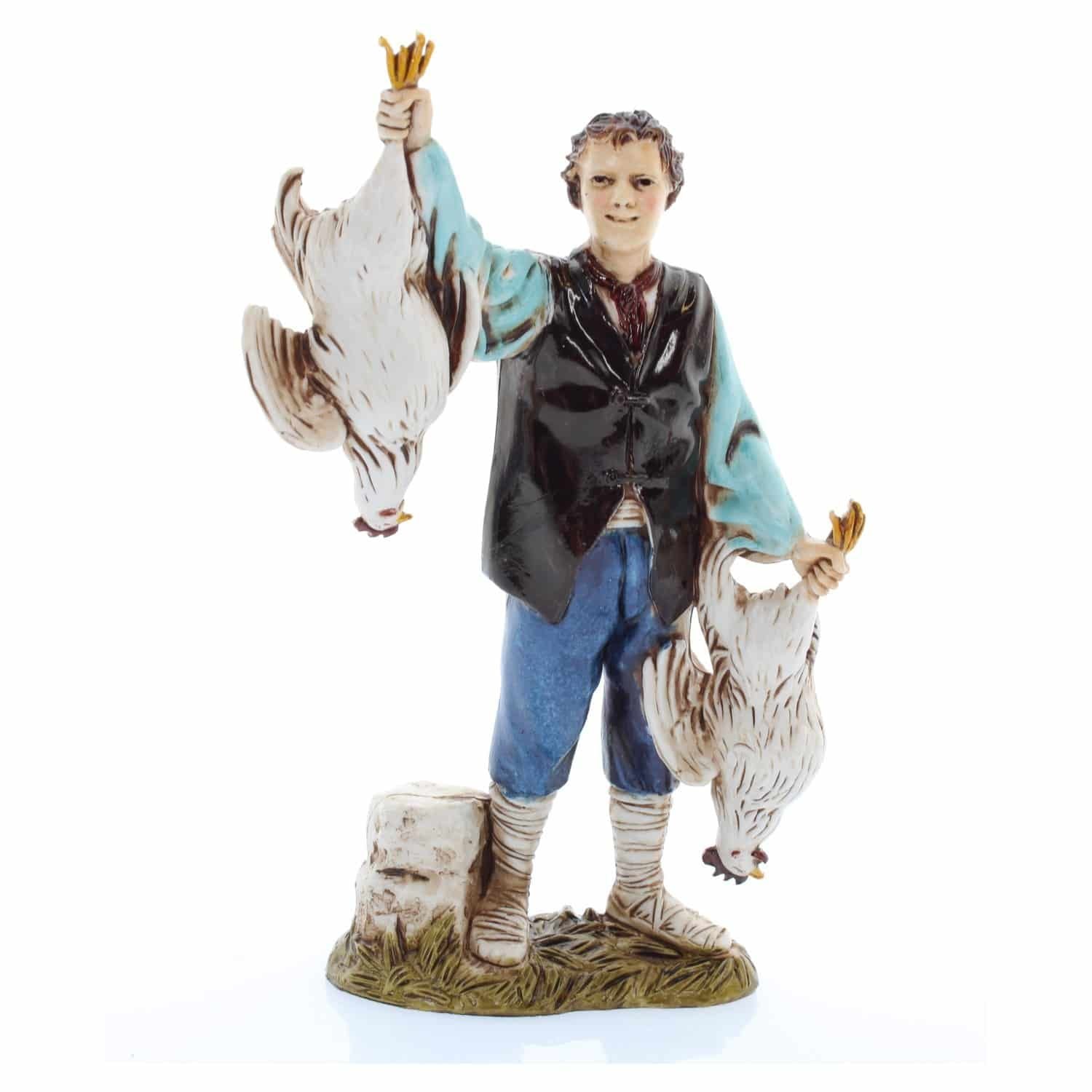 Pastore statuina Moranduzzo Pollivendolo cm 12 per presepe