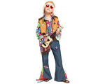 Costume vestito di carnevale Hippy Bimbo da 4 a 6 anni