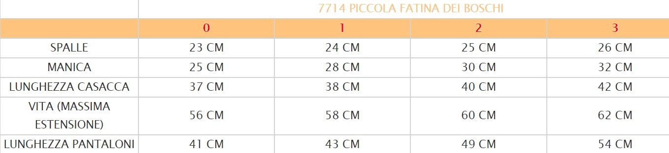 Costume vestito di carnevale Piccola fatina dei boschi da 0 a 3 anni