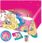 Kit coordinato tavola per festa tema Barbie Dreamtopia 8 persone 37Pz