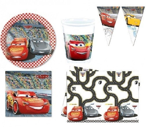 Kit coordinato tavola festa tema Cars per 8 persone 38Pz