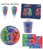 Kit coordinato tavola festa tema PjMasks Super Pigiamini per 8 persone 38Pz