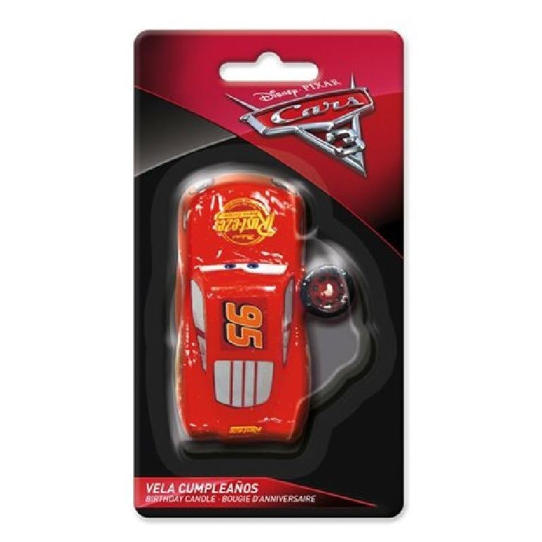 Candelina di cera per compleanno  Macchina Cars