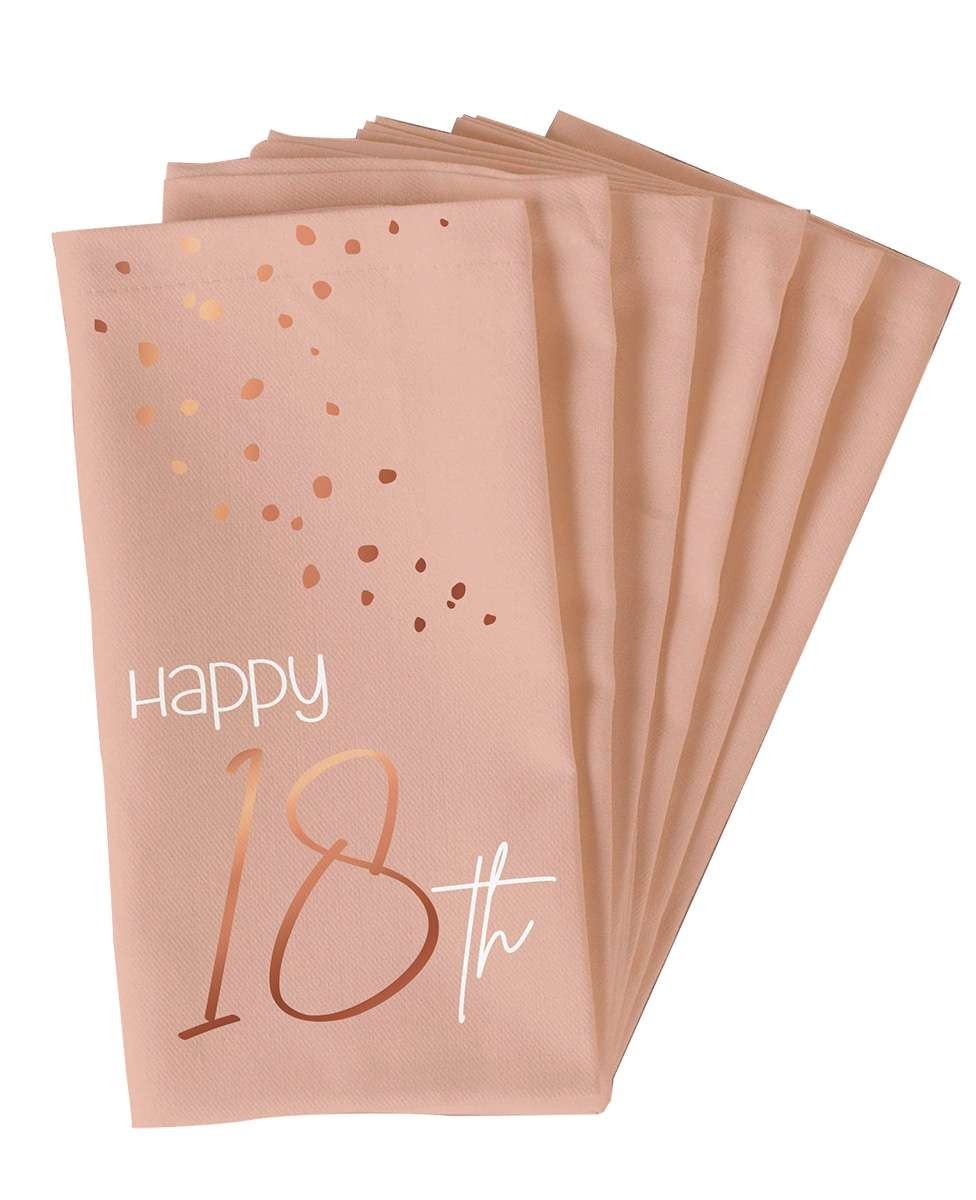 Tovaglioli di carta 18 Anni Lush Blush Rosa Elegant 33x33 cm 10 pz