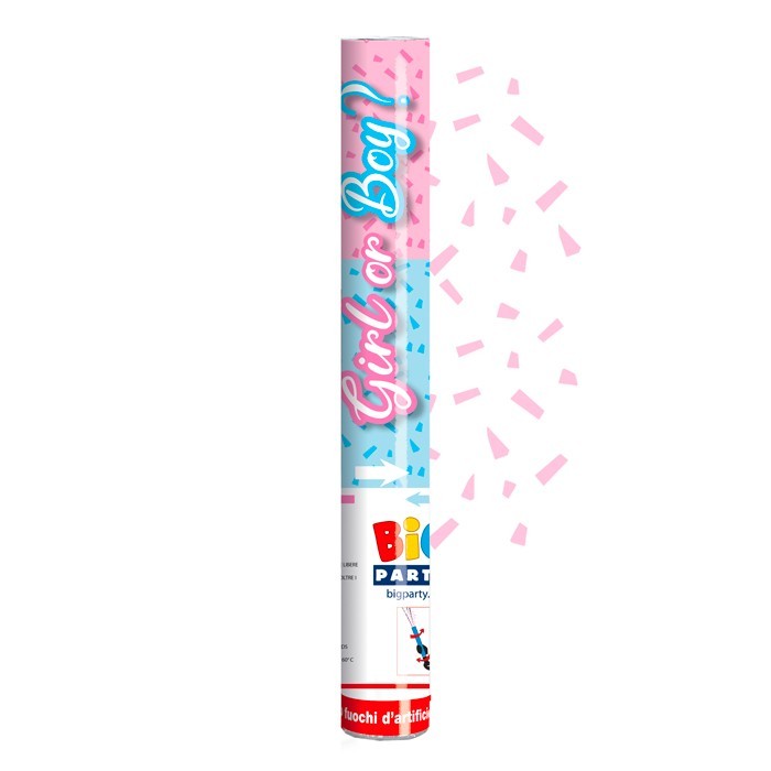 Sparacoriandoli Bimbo o Bimba? Rosa 30cm per Baby Shower