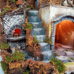 Presepe artigianale Casolare stile 700 con forno 50x40x52 cm
