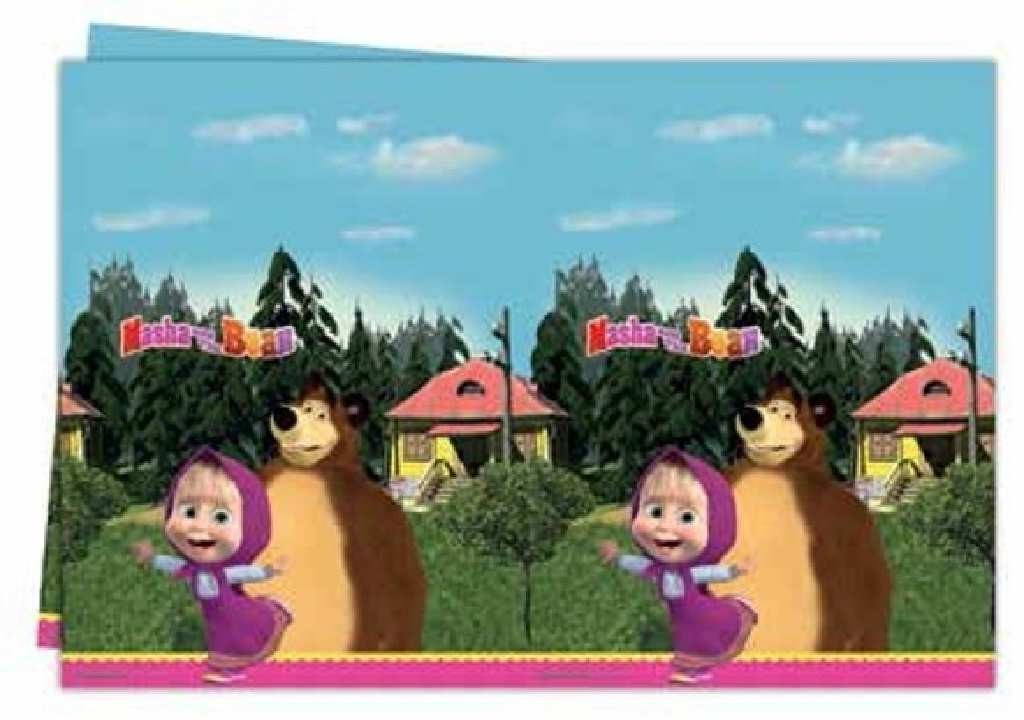 Tovaglia di plastica Masha e Orso 120x180 cm