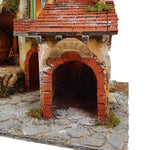 Presepe casolare antico con luci 60x53x48 cm