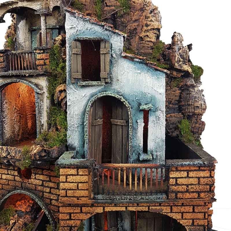 Presepe casolare Napoletano stile 700 con cascata