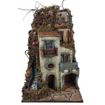 Presepe Borgo napoletano stile 700 con cascata