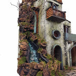 Presepe Borgo napoletano stile 700 con cascata
