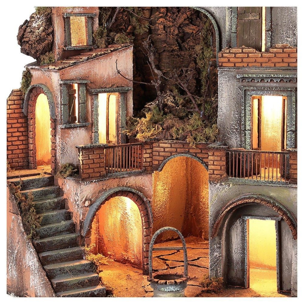 Prese Borgo napoletano stile 700 angolare con pozzo 50x50 cm