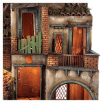 Presepe Borgo napoletano stile 700 con cascata 50x40x70 cm