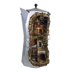 Presepe Napoletano in Moka con Vero Fumo 100x60x50 cm (39,37x23,62x19,68 Inch)