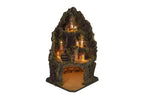 Presepe napoletano artigianale con luci 26x27x34 cm