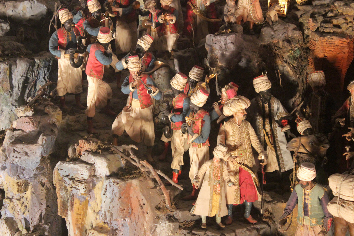 Presepe storico Cuciniello Museo di San Martino Napoli, foto Miguel Hermoso Cuesta CC BY-SA 4.0, immagine adattata